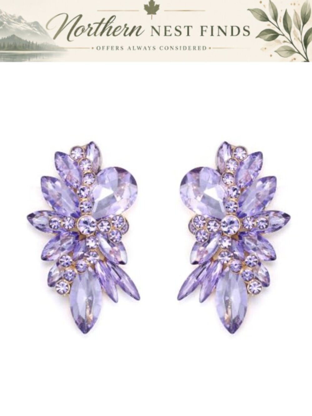 Crystal Rhinestone Cluster Drop Dangle Earrings Wedding Bridal Party Prom